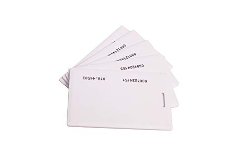 RapidRadio RRLFCSM01 LF 125 KHz ISO 10536 TK4100 Clamshell Thick Plain White RFID Smart Cards - Pack of 25
