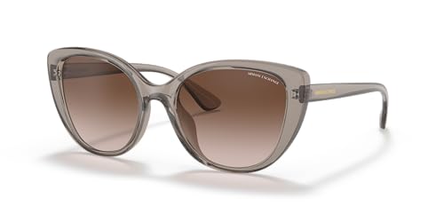 Armani Exchange Woman Sunglasses Transparent Tundra Frame, Gradient Brown Lenses, 54MM