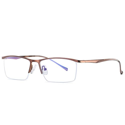 Lunettes de blocage pour hommes avec monture métallique percée haut de gamme