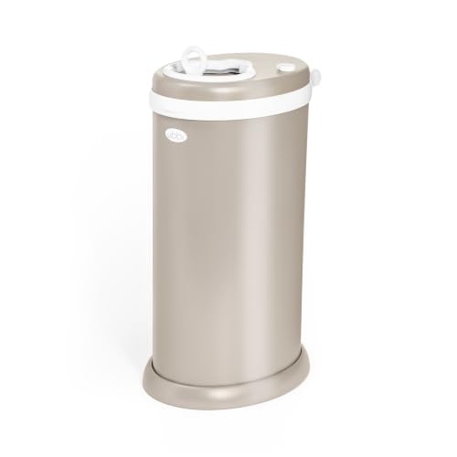 Ubbi Stainless Steel Diaper Pail Taupe