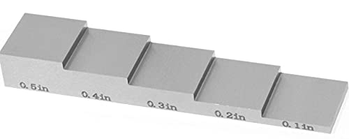 Bloque de calibración de 5 pasos: 0.100” 0.200” 0.300” 0.400” 0.500” Acero inoxidable 304 con estuche ABS y certificado miniatura 2