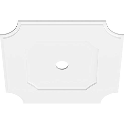 Image of Ekena Millwork CMP28LE-03000 Locke Architectural Grade PVC Contemporary Urethane Ceiling Medallions 28 inchOD x 3 inchID x 16 3 /4 inchC x 1 inchP