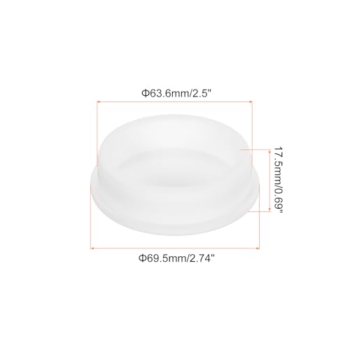 Image of MECCANIXITY High Temp Silicone Plug Mount Dia 63.6mm /2.5 Inch T Shaped Rubber Stopper Hole Plugs for Powder Coating Plating Waterproof Sealing Plugs White Pack of 1
