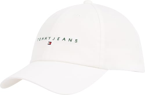 Tommy Jeans TJM Linear Logo Cap AM0AM12958 Tapa, Black (Ancient White), OS para Hombre