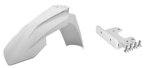 Garde-boue avant blanc moto enduro kit adaptateur universel