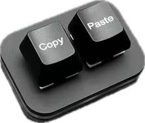 sanjimida USB Mini 2-Key Copy and Paste Keyboard - Programmable Macro Hot Swappable Mechanical with 1.5 Meter USB Data Cable (Black)