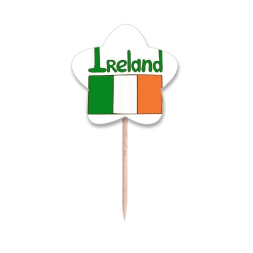 Cure-dents drapeau irlandais vert pic cupcake étiquette gâteau thème Irlande