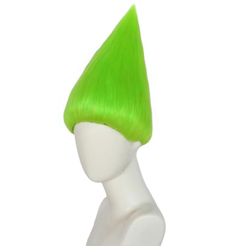 Image of JoneTing Short Pure Green Wig Green Straight Cosplay Wigs St Patrick's Day
