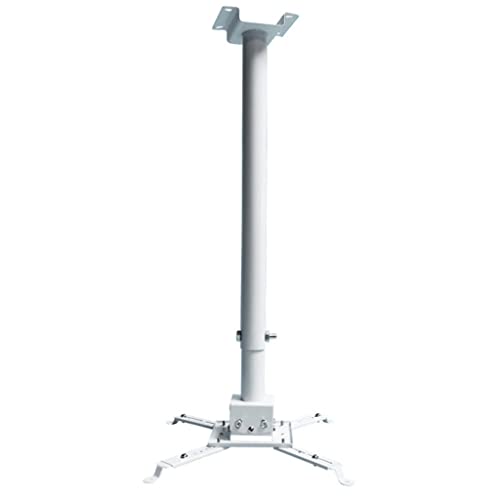 Soporte para proyector extensible de techo y pared en tubo blanco de 2 metros
