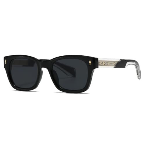 Lunettes de soleil à branches transfrontalières géométriques et légères