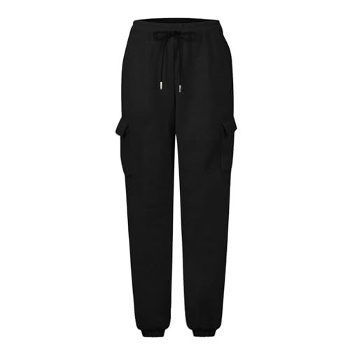 Cargo Sweatpants for Women High Waisted Baggy Casual Sweatpants Drawstring Athletic Joggers Lounge Pants with Pockets3