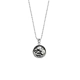 Delicado collar para mujer, colgante de plata de ley con forma redonda, joyería de ángel para mamá y mujer