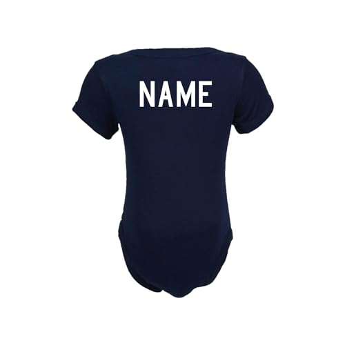 Firefighter Birthday Maltese Cross Personalized Navy Baby Bodysuit Only3