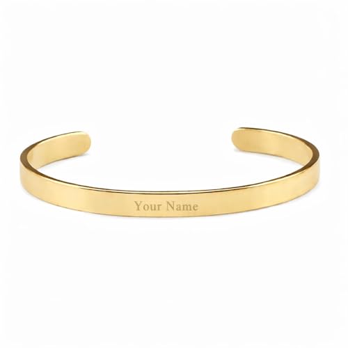 Image of Personalized Bracelet For Men - Adjustable Name Engraved Stainless Steel Bracelet Custom Gift for Him