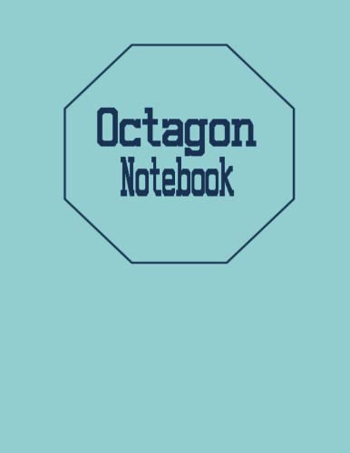 Versatile Octagon notebook with space at the bottom of each page for notes: Glossy Finish 8.5 x 11 with 0.5 cells for Chemistry, Mathematics, Drawing, Architect, Quilting, Patterns and more