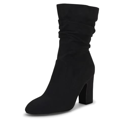 Coutgo Women's Mid Calf Slouchy Boots Cover