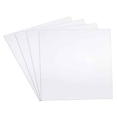 DRERIO 4 pcs ABS Plastic Sheets Boards 1.5mm White Plastic Board Sheets Flexible Than Plexiglass Sheet Moldable Than Acrylic Sheet Moldable Plastic Sheets for Craft Fender Liner Home Decor(30 x 30cm) Cover