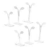 Hohopeti 6 piezas Soporte para Pendientes Acrílico con Diseño Exhibidor Estable para Joyas Base Sólida Anticaídas para Hogar y Tienda de Bisutería