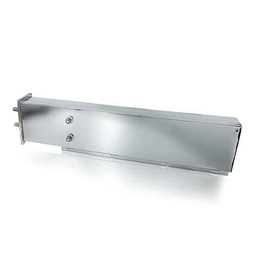 Image of TORQUE Mud Flap Hanger for Semi Trucks 2-1 /2 inch Bolt Spacing 30 inch Stainless Steel, 4 inch Light Cutouts, Lights NOT Included, Spring Loaded, Straight, Right Left Included, (TRMFH309)