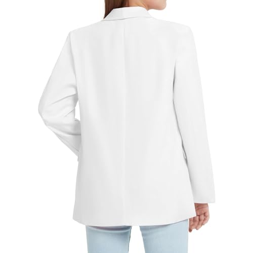 Lightweight Girls Blazer Breathable Long Sleeve Lapel Jacket Open Front Casual Suit Coat with Pockets Spring Essential2