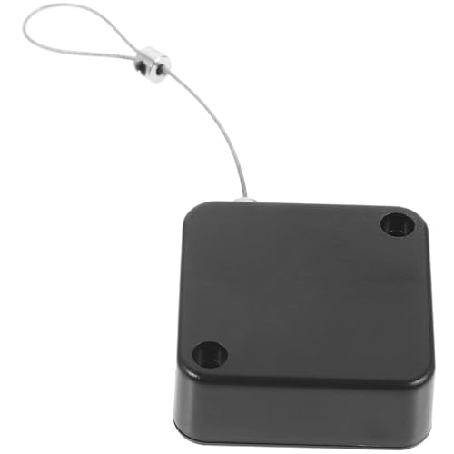 LALAFINA Remote Control Lanyard Coiled Security Cable Anti-Theft Lock for Tv Remote Phone Tablet (Black 1m 2 Locks)