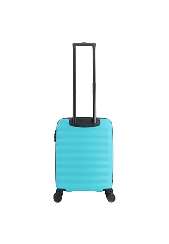 Ultra Lightweight Hard Case Travel Suitcase - Cabin Size - Small - Flow Collection - Dimensions: 56 x 39 x 20 cm - Capacity: 36L - Weight: 2.9 kg, turquoise, Modern4