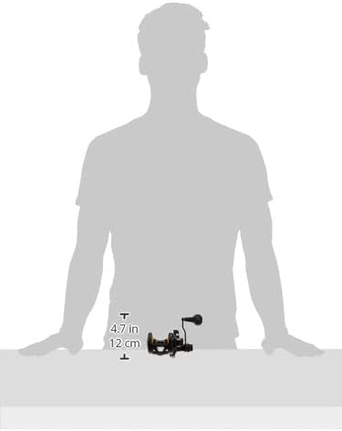 Diagram showing dimensions of the PENN Fathom Lever Drag 2 Speed 15 Fishing Reel