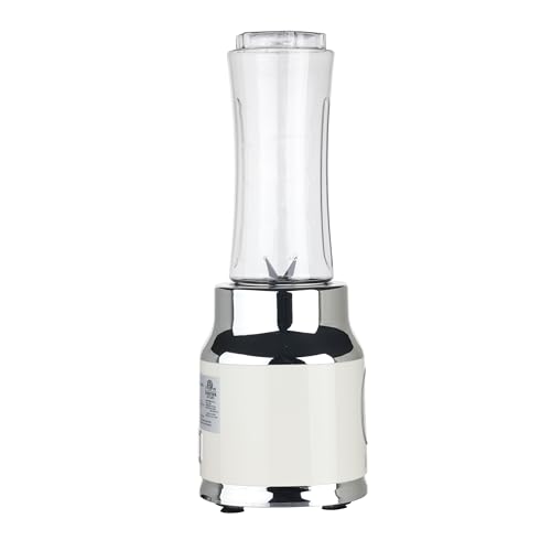 CULINARY CHEF Retro Smoothie Maker Blender with Mason Jar, Perfect for Shakes and Smoothies, 300-Watt, Cream