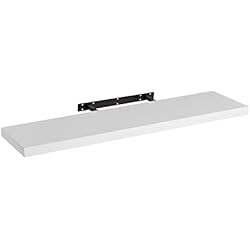 Estanteria 2 Metros LOLAhome Estante de Pared Flotante de Madera MDF Blanco de 100x23 cm