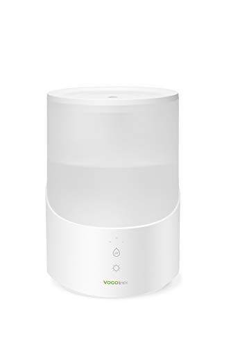 VOCOlinc - Mistflow Smart Luchtbevochtiger | Vocal Control | 2.5L | Stemmingslichteffecten | 30H Autonomie