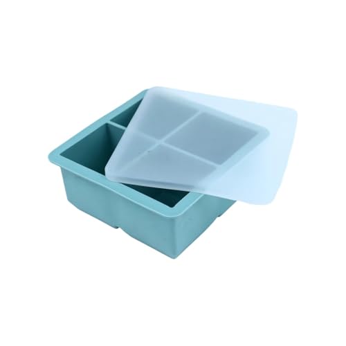 4 Grids Ice Cube Trays Reusable Siilicoine Ice Cube Mold