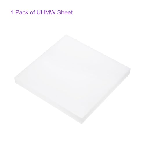 Image of DMiotech 12 x 12 x 1 Inch Plastic UHMW Sheets, Ultra High Molecular Weight Polyethylene, Opaque White Polyethylene Board for Automotive, Chemical, Manufacturing, DIY Home Kitchen