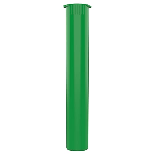Image of 116mm CR Plastic Packaging Pop Top Tubes - Child Resistant Travel Holder Vial Containers - 500 Qty (Green)