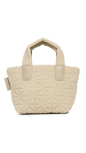 Vee Collective Womens Sherpa Mini Vee Tote Cream Sherpa Off White One Size
