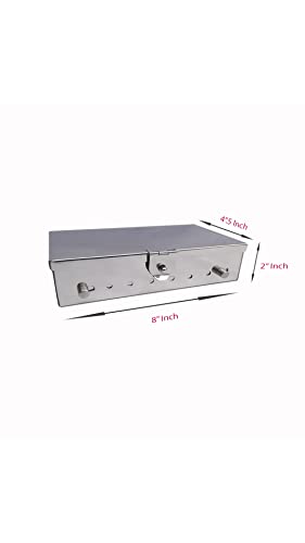 Image of Bismi Enterprises Stainless Steel Autoclave Sterilization Instrument Box with Button Silde Size 8x4.5x2 Inches Reusable Medical box