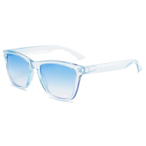 Lunettes de soleil à monture large transparente et verres teintés