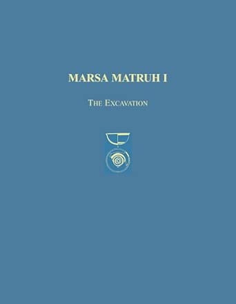 Marsa Matruh I: The Excavation: 1 book cover