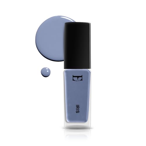 Image of IRISH Vegan Nail Polish Soft Blue Color | Long Lasting Chip Resistant Formula | Quick Dry Glossy Finish | Non Toxic & Cruelty Free Nail Paint for Women | 10 ml