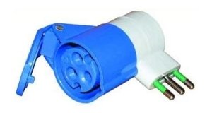 GrecoShop Presa Elettrica Adattatore Industriale CEE 2P+T/Spina 16A 220V Blu