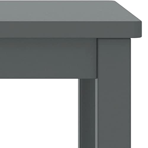 Vidaxl Comodino Grigio Scuro 35X30X47 Cm In Legno Massello Di Pino - 6