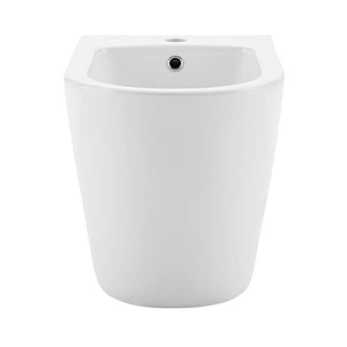 Inodoro monobloque St. Tropez SM-1T254 de Swiss Madison Well Made Forever y bidet SM-BD227, blanco brillante, forma oblonga, descarga dual 1.1/1.6 galones miniatura 6