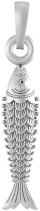Akshat Sapphire Sterling Silver (92.5% purity) Stylish Divine and Fashionable Mermaid Pendant for Men & Women Pure Silver Gorgeous Silver Locket for Happiness and Joy - Fashionable_Pendants