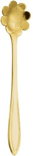 Stainless Steel Long-Handled Stirring Spoon, Gold 9