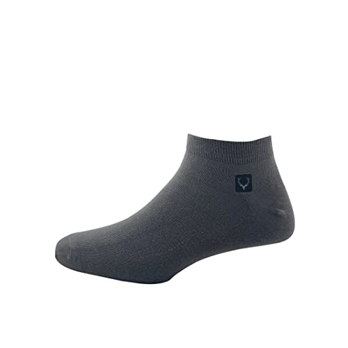 Allen Solly Mens Cotton Ankle Length Socks (Pack Of 3) Black, Dark Grey, White
