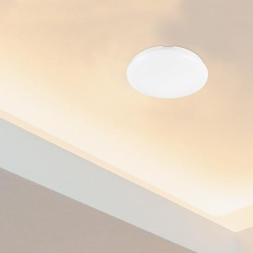 Image of BESPORTBLE Clip on Ceiling Light Cover Replacement, 7.8in Diameter Round Ceiling Fixture Shade Plastic Mushroom Light Shade for Bedroom Kitchen Bathroom DIY Lamp Shield