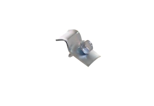 Aqbau® 15x Befestigungsset für Doppelstabmattenzaun inkl. Selbstschneidender Schrauben, Befestigungsklemme Stabmattenzaun, Spanndrahthalter von Spanndraht oder Zaunmatten (Silber (verzinkt))