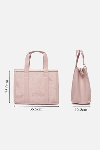 Image of Allen Solly Women's Large Tote Shoulder Bag | PU Leather | Soft Touch | Detachable Sling | College & Daily Carry