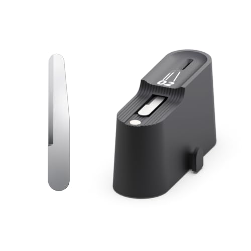 HOZO 10PCS Ultrasonic Cutter Replacement Blades – Compatible with NeoBlade & Most Ultrasonic Cutting Tools,SK5 High Carbon Steel,Safety Dispenser with Waste Slot, Blade Storage Box - 02 Long