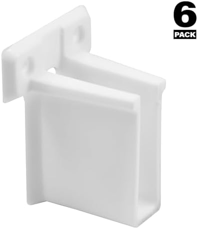 Prime Line MP7016 Wire Shelf End Bracket, Pack of 6, White