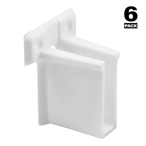 Prime-Line MP7016 Wire Shelf End Bracket (6 Pack) White